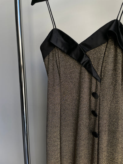 Gold Tuxedo Evening Gown