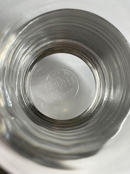 Vintage Duralex Glass Cup Made in France with Metal Cup Holder