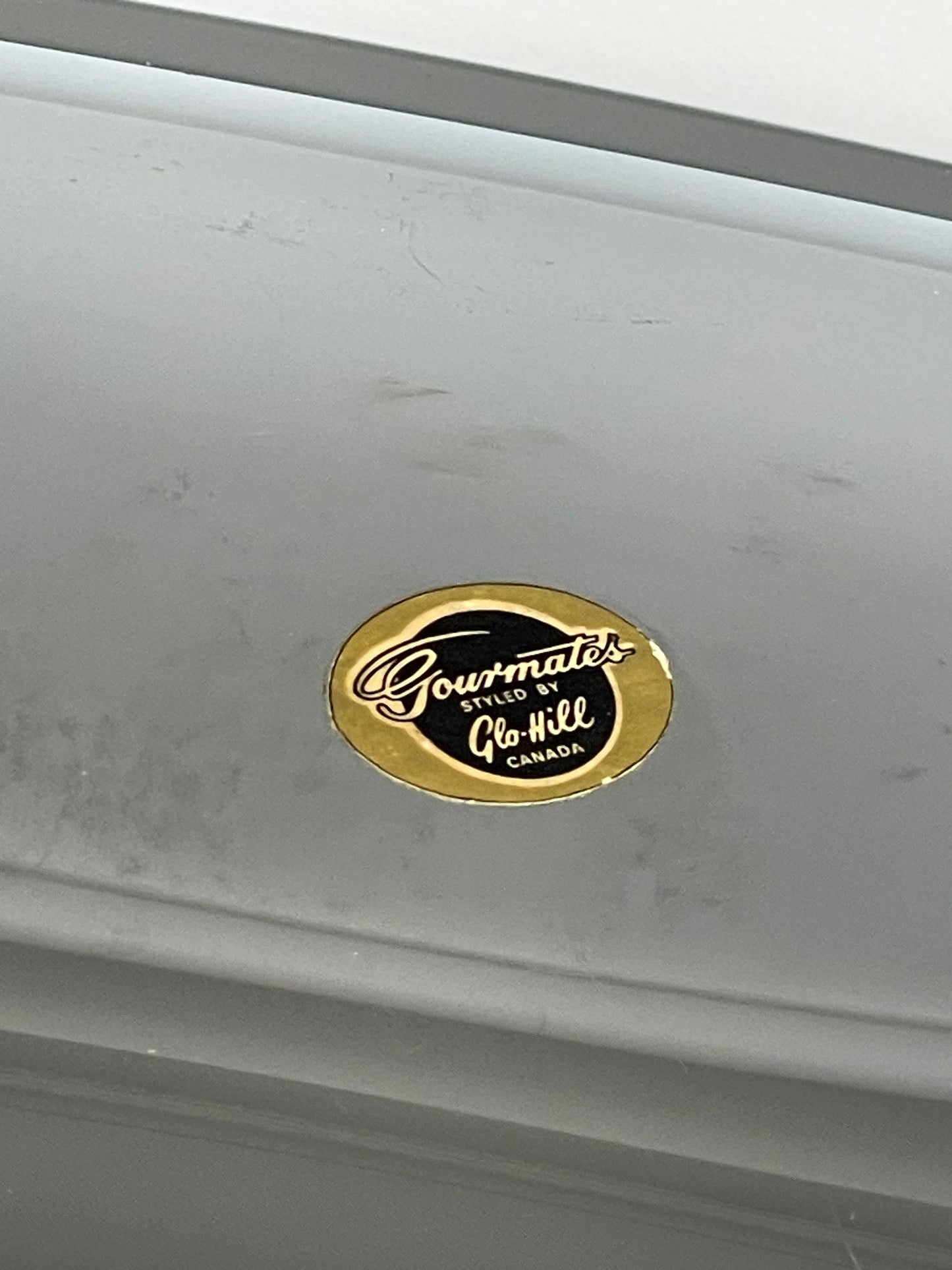 Glo-Hill Gourmates Chrome Tray with Cherry Red Bakelite Feet