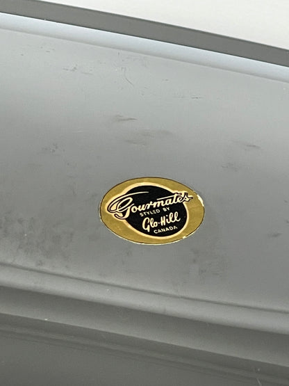 Glo-Hill Gourmates Chrome Tray with Cherry Red Bakelite Feet