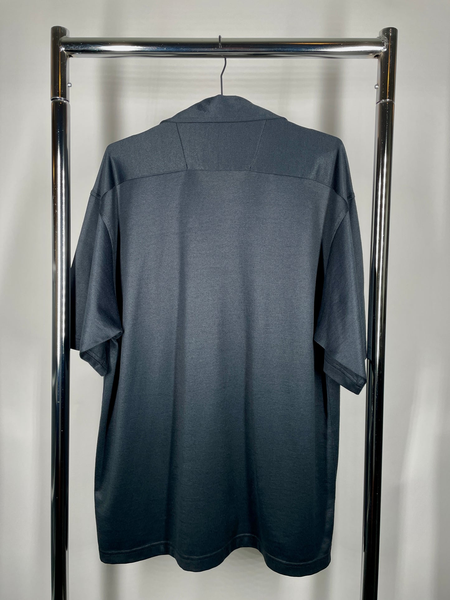 Vintage Alfred Sung Navy Short Sleeve Soft Button Down