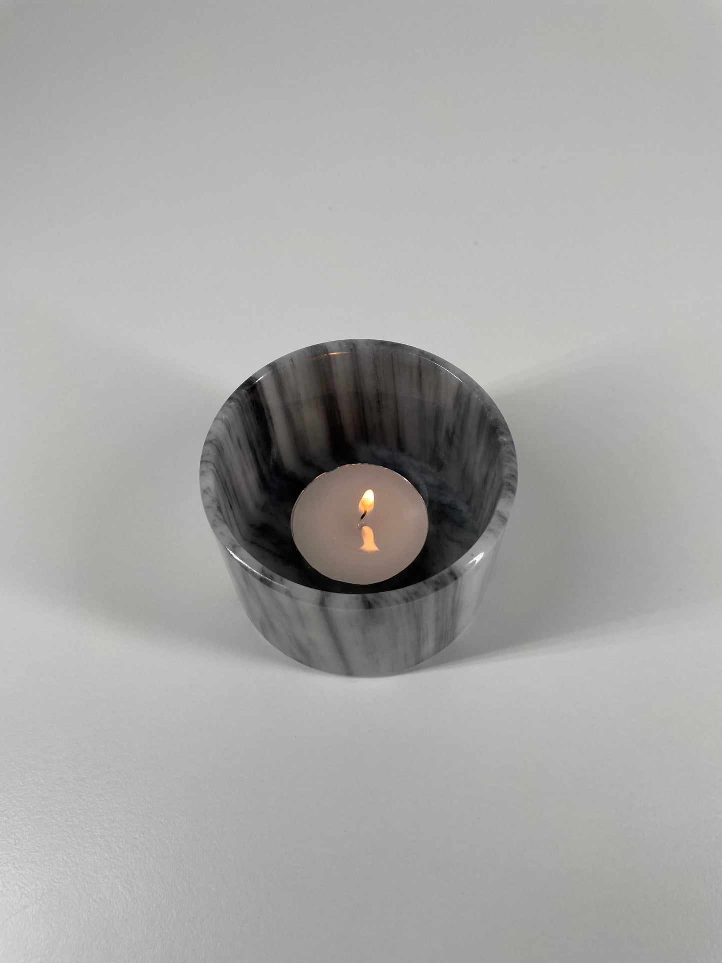 Grey Stone Candle Holder