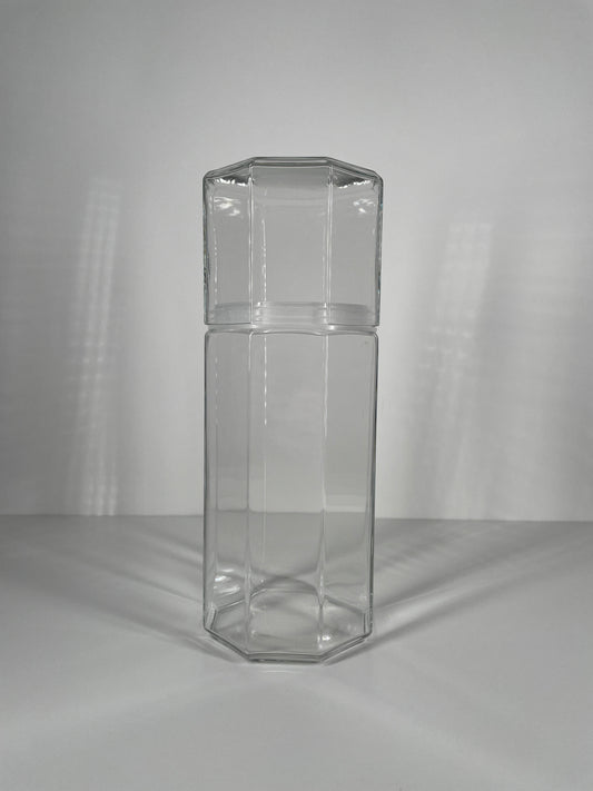 Vintage Octime Clear Storage Jar & Lid by Arcoroc