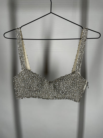 H&MOSCHINO Rhinestone-covered Bustier