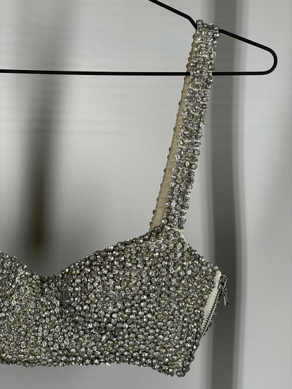 H&MOSCHINO Rhinestone-covered Bustier