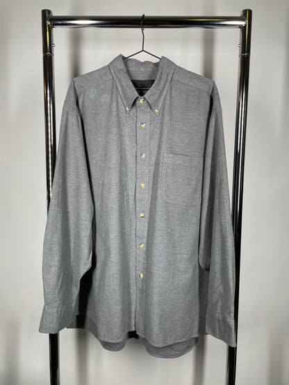 Light Grey Brushed Cotton Button Up