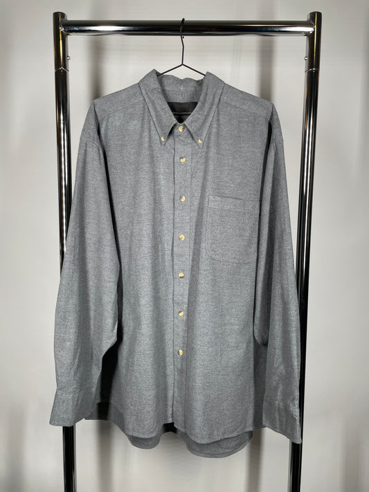 Light Grey Brushed Cotton Button Up