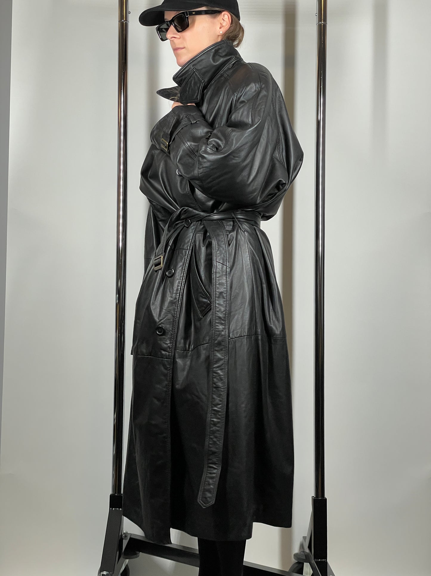 Leather Oversized Trench Coat