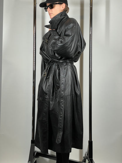 Leather Oversized Trench Coat