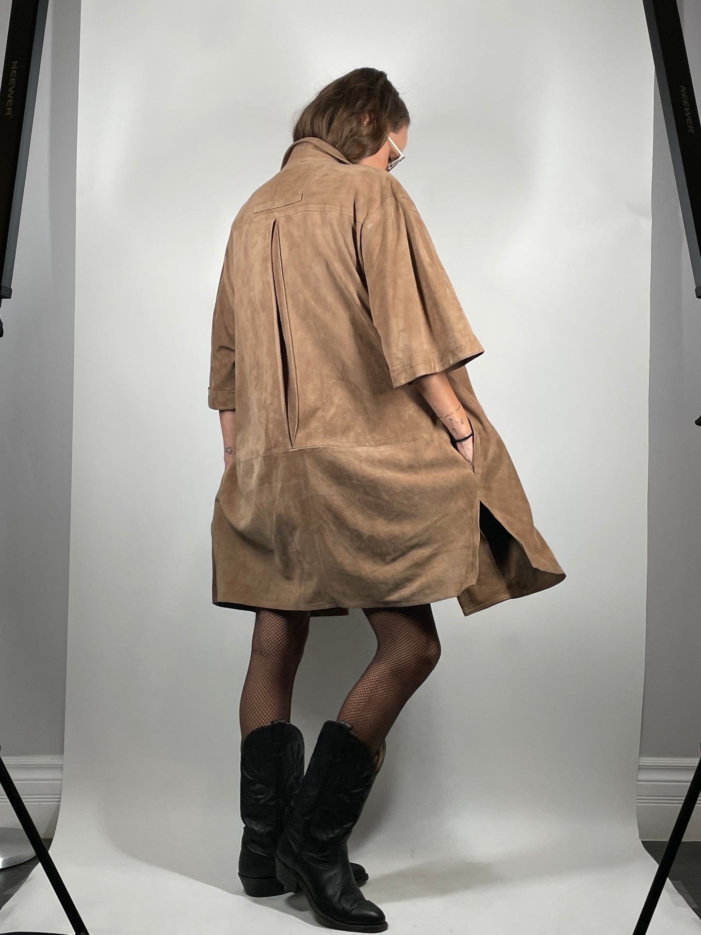 Tan Suede Button Up Shirt