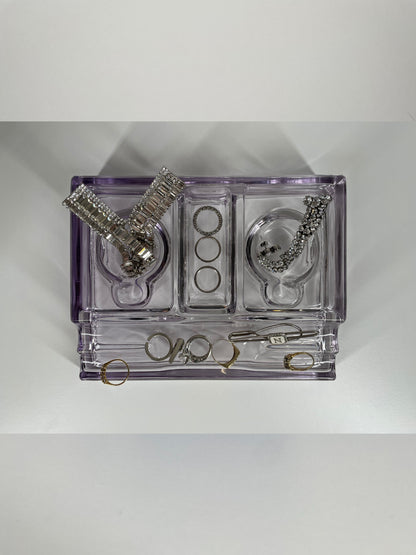 Vintage Purple Glass Organizer (Made in England)