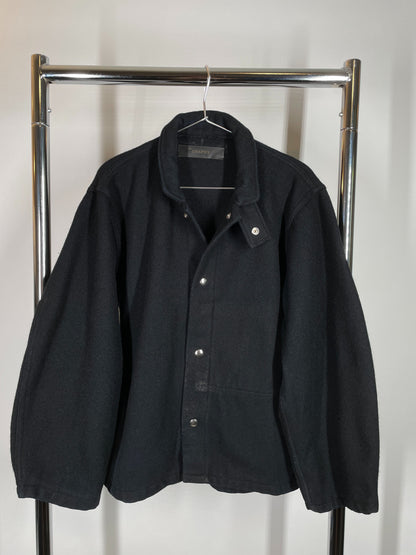 Navy Wool Crop Jacket