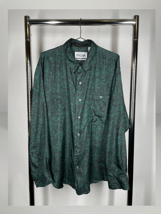 Paisley Print Silk Long Sleeve